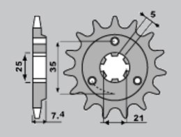 CHT ZĘBATKA PRZEDNIA 16 SUZUKI DR 600 650 437-16