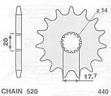 CHT ZĘBATKA PRZEDNIA 440 14 A4250564140