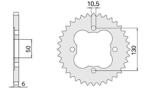 CHT ZĘBATKA TYLNA 4303 39 HONDA TRX 250 300400 450