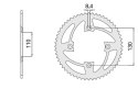 CHT ZĘBATKA TYŁ 4306 55 CR 80/85 2064-55 Ł 420