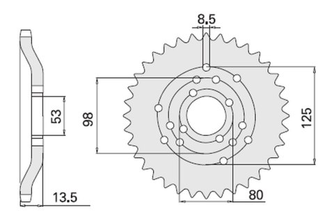 CHT ZĘBATKA TYLNA 4331 48 2035-48