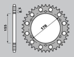 CHT ZĘBATKA TYLNA 4392 42 TRIUMPH 900 A4152046420