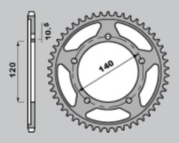 CHT ZĘBATKA TYŁ 4398 42 THF SUZUKI GSXR 1000 00-05, DL 02-06 A4152061423