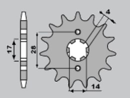 CHT ZĘBATKA TYLNA 4402 52 PEUGEOT RIEJU APRILIA 20