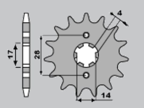 CHT ZĘBATKA TYLNA 4402 52 PEUGEOT RIEJU APRILIA 20