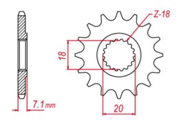 GROSSKOPF ZĘBATKA PRZÓD 432 11 SUZUKI RM 125`92-11 -1 JTF427.11