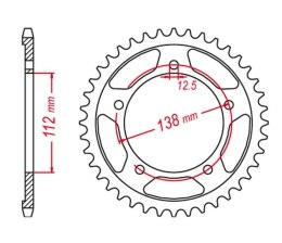 GROSSKOPF ZĘBATKA TYLNA 408 44 HONDA CBR 1100 XX 9