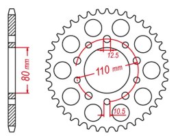 GROSSKOPF ZĘBATKA TYLNA 4350 47 HONDA XRV750 93-03