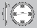 GROSSKOPF ZĘBATKA TYLNA ALUMINIOWA BLACK 4306 51