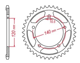 GROSSKOPF ZĘBATKA TYLNA UTWARD. 53 C45 GSXR STUNT