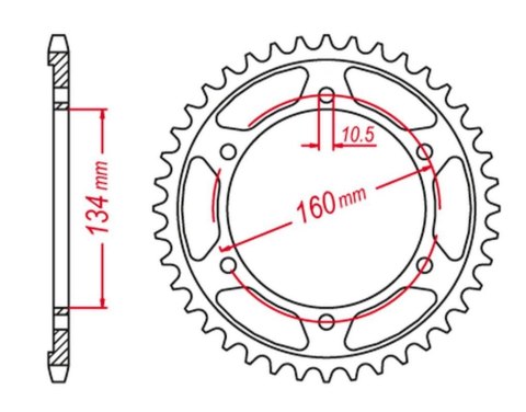 GROSSKOPF ZĘBATKA TYLNA STUNT 53 C45 CBR 600F/RR GROSSKOPF ZĘBATKA TYLNA STUNT 53 C45 CBR 600F/RR