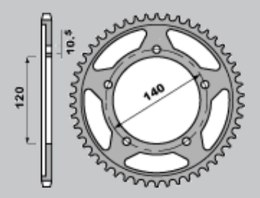 GROSSKOPF ZĘBATKA TYŁ UTWARDZANA 4398 42 C45 GSXR 750 00-05, GSR750 11-14 2061-42