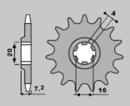 JR ZĘBATKA PRZEDNIA 12 SUZUKI RMX 50/ TS 50