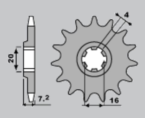 JR ZĘBATKA PRZEDNIA 12 SUZUKI RMX 50/ TS 50 JR ZĘBATKA PRZEDNIA 12 SUZUKI RMX 50/ TS 50