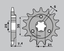 JR ZĘBATKA PRZÓD 437 15 SUZUKI DR 600/650