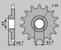 JR ZĘBATKA PRZEDNIA 14 YAMAHA XT 600 90-00