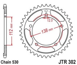 JR ZĘBATKA TYLNA 408 42 30242JT HONDA CBR 900 RR