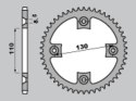 JR ZĘBATKA TYLNA ALUMINIOWA 56 RED HONDA CR80/85