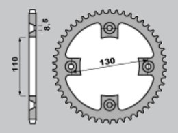 JR ZĘBATKA TYLNA ALUMINIOWA 56 RED HONDA CR80/85