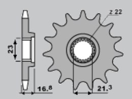 CHT ZĘBATKA PRZEDNIA 16 YAMAHA XJ 600 DIVERSION 92