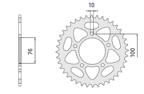 CHT ZĘBATKA TYŁ 4456 41 2096-41 BENELLI 500/600