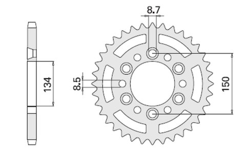CHT ZĘBATKA TYLNA 489 47 KAWASAKI KX/KXF `84-'20 CHT ZĘBATKA TYLNA 489 47 KAWASAKI KX/KXF `84-'20