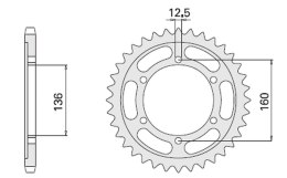 CHT ZĘBATKA TYLNA 500 40 KAWASAKI GPZ100 RX 86-88 506-40 ŁAŃC.630 JTR506.40