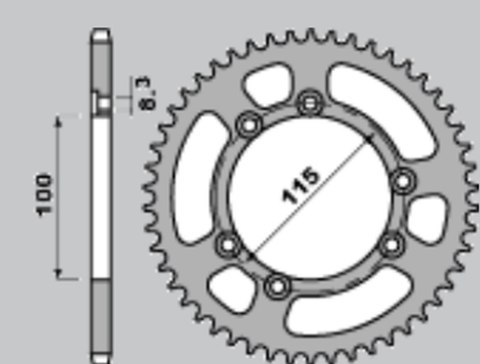 CHT ZĘBATKA TYŁ ALU T7075 ERGAL 4423 51 BETA 50RR, SUPERMOTARD, FANTIC CABA CHT ZĘBATKA TYŁ ALU T7075 ERGAL 4423 51 BETA 50RR, SUPERMOTARD, FANTIC CABA