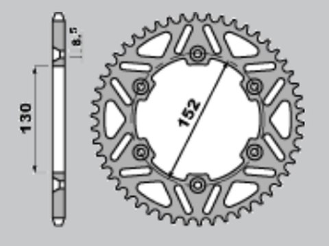 CHT ZĘBATKA TYŁ ALU T7075 ERGAL 4500 50 APRILIA MXV/RXV/SXV 450/550 06-12 J CHT ZĘBATKA TYŁ ALU T7075 ERGAL 4500 50 APRILIA MXV/RXV/SXV 450/550 06-12 J