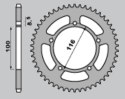 GROSSKOPF ZĘBATKA TYŁ ALU SILVER 464 51 KAWASAKI KX 60 83-03, 80 83-85, SUZ