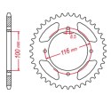 GROSSKOPF ZĘBATKA TYŁ ALU SILVER 467 54 KAWASAKI KX 80 98-00, 85 01-20, 100