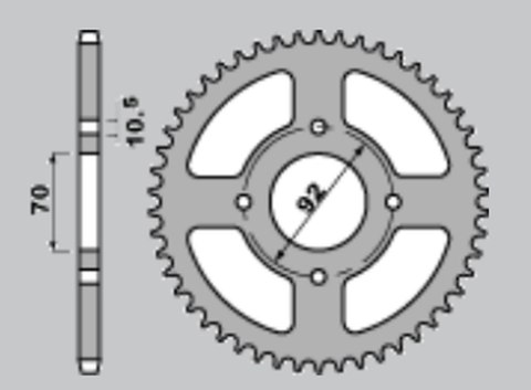 JR ZĘBATKA TYLNA 476 35 KAWASAKI Z 250A 78-82 JR ZĘBATKA TYLNA 476 35 KAWASAKI Z 250A 78-82