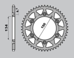 JR ZĘBATKA TYLNA 1489 42 KAWASAKI KLX 250SF 09-10