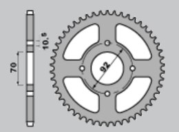 JR ZĘBATKA TYLNA 476 44 KAWASAKI Z 400 74-80