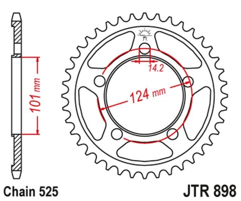 JT ZĘBATKA TYLNA 4508 41 KTM 950/990/1190 RC8 /DUKE/ SUPERMOTO BLACK JT ZĘBATKA TYLNA 4508 41 KTM 950/990/1190 RC8 /DUKE/ SUPERMOTO BLACK