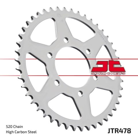 JT ZĘBATKA TYLNA 478 43 KAWASAKI ZX6R 05-13 JT ZĘBATKA TYLNA 478 43 KAWASAKI ZX6R 05-13