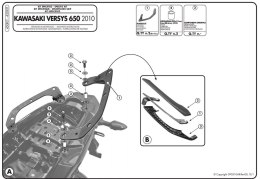 KAPPA ADAPTER DO ZAMONTOWANIA STELAŻA BOCZNEGO KLR450 ORAZ KLXR450 BEZ UŻYCIA