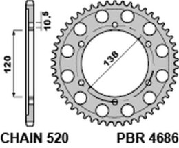 PBR ZĘBATKA TYLNA 4686 36