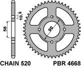 PBR ZĘBATKA TYLNA 4668 44 XL 125V VARADERO 01-13