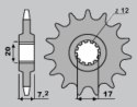SIFAM ZĘBATKA TYLNA 4461 48 YAMAHA DT 50R 97-03, MBK 50 X LIMIT '00-'04