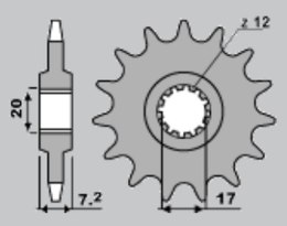 SIFAM ZĘBATKA TYLNA 4461 48 YAMAHA DT 50R 97-03, MBK 50 X LIMIT '00-'04