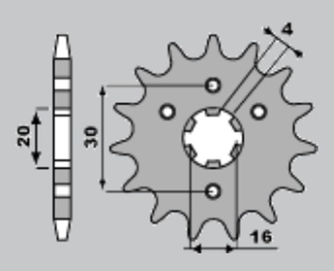 CHT ZĘBATKA PRZEDNIA 517 14 KAWASAKI KMX86-03 CHT ZĘBATKA PRZEDNIA 517 14 KAWASAKI KMX86-03