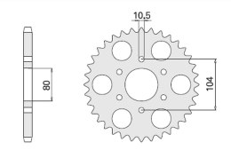 CHT ZĘBATKA TYLNA 501 40 KAWASAKI Z 1000 78-82 A4