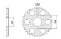 CHT ZĘBATKA TYLNA 41 KAWASAKI Z 1000J 81-83