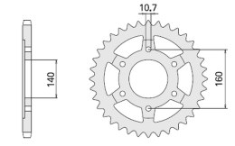 CHT ZĘBATKA TYLNA 502 44 KAWASAKI ZZR 1100 98-99