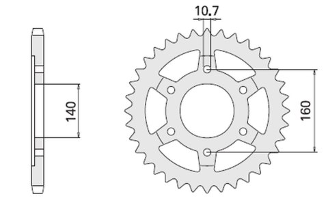 CHT ZĘBATKA TYLNA 502 47 502 47 KAWASAKI GPX750R (502-47) (JTR502.47)