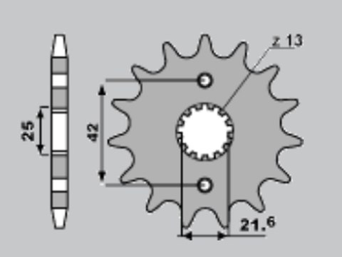 JR ZĘBATKA PRZÓDA 513 15 51915JT KAWASAKI ZZR 600 90-92, YAMAHA THUNDERCAT