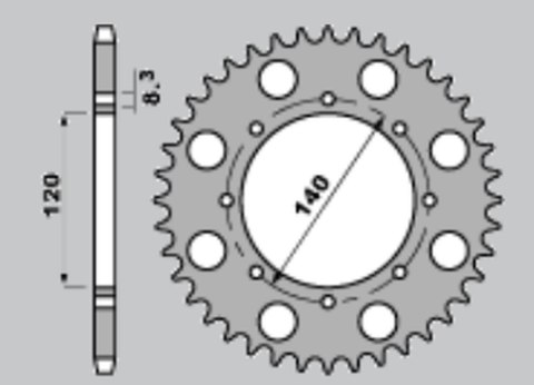JR ZĘBATKA PRZEDNIA 13 KAWASAKI KLR 650 / KLX 650 JR ZĘBATKA PRZEDNIA 13 KAWASAKI KLR 650 / KLX 650