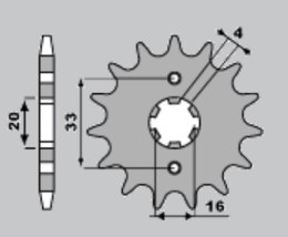 ZĘBATKA PRZEDNIA Z (A4240421130) 514/13Z. -