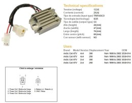 DZE REGULATOR NAPIĘCIA ARCTIC CAT 300 98-02 12V20A